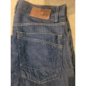 BKE Jake Straight Denim Jeans Dark Wash Classic Fit Casual‎ Mens Size 32L